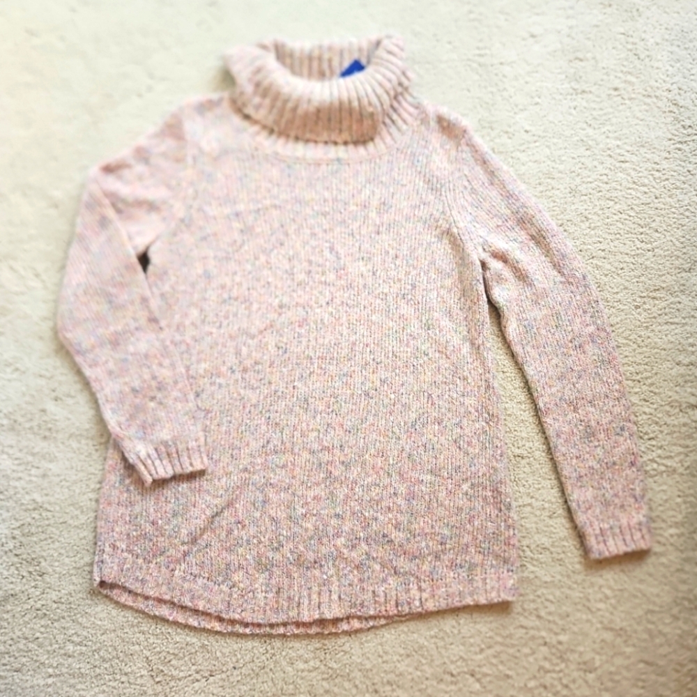 Apt. 9 Confetti Rose Pink Turtleneck Sweater